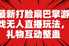 （6586期）最新打脸扇巴掌游戏无人直播玩法，礼物互动整蛊