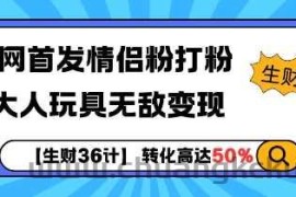 【生财36计】全网首发情侣粉打粉+大人玩具无敌变现