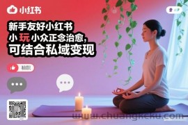 新手友好小红书小众正念治愈，玩法简单，可结合私域变现